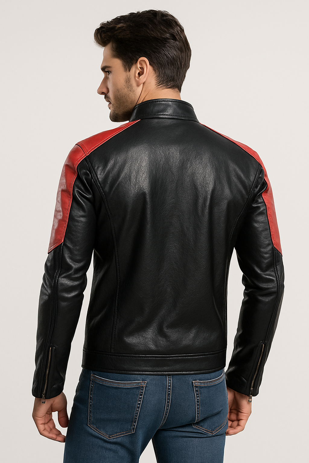 Axton Heritage Biker Jacket – Crimson Black