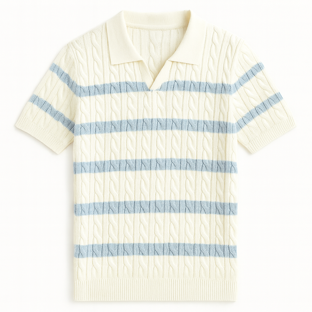 Axton Retro Stripe Tee — White Edition