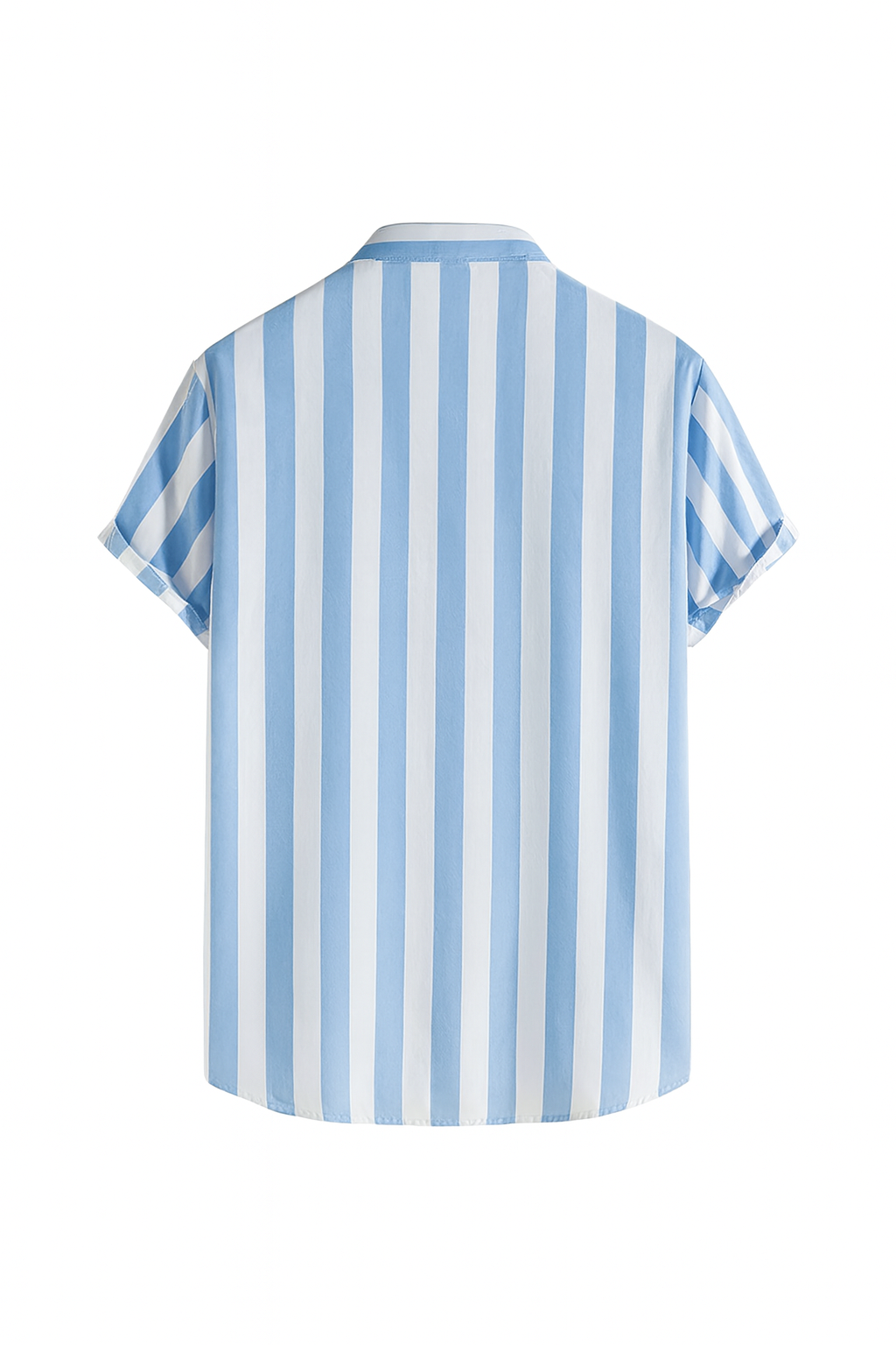 Axton London – Royal Blue Striped Lapel Shirt | Casual Luxury Menswear
