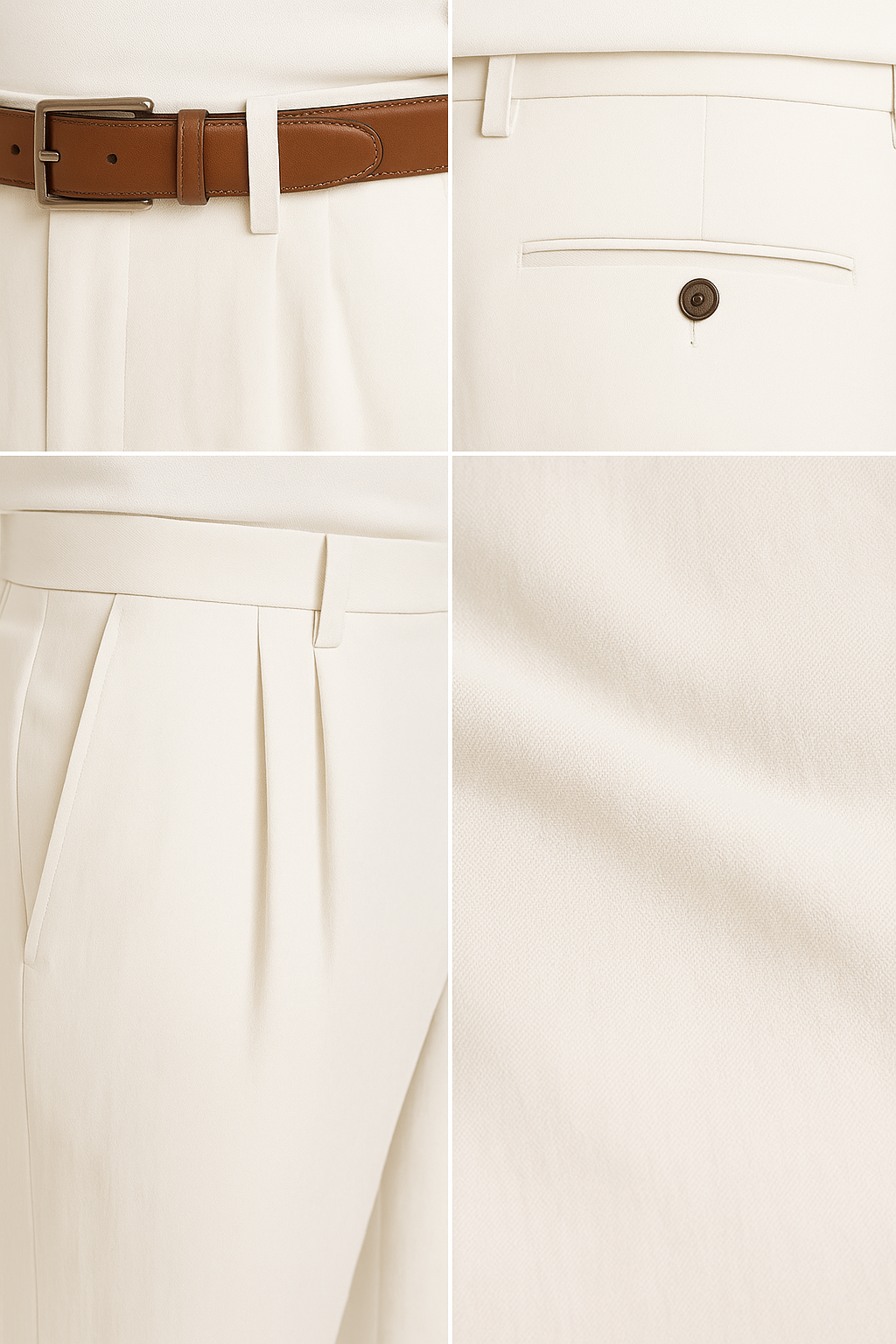 Axton London – Mayfair White Linen Trousers | Timeless Smart-Casual Elegance