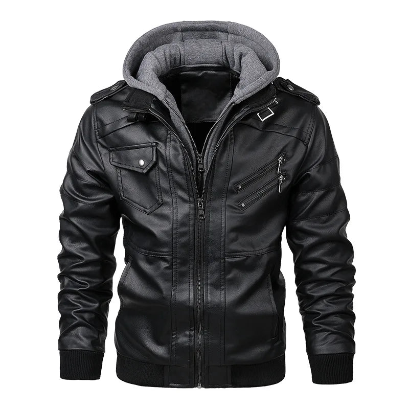 Axton Moto Leather Jacket – Night Black Edition