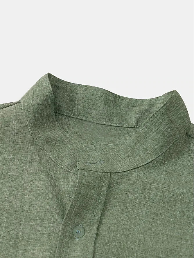 Kensington Solid Hemp Polo – Summer Short Sleeve Lapel Shirt | Axton London