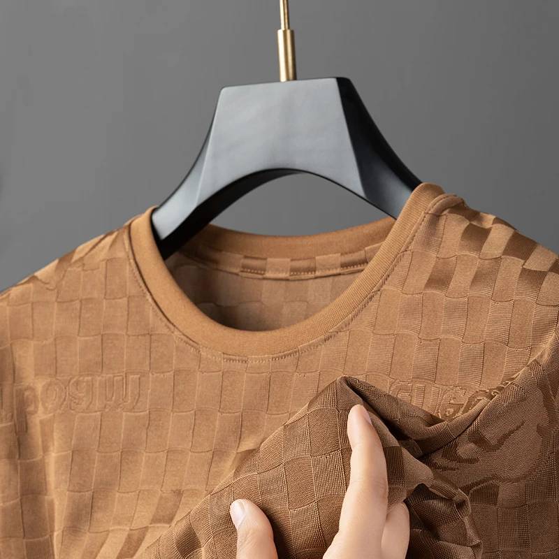Axton Jacquard Tee — Khaki Edition