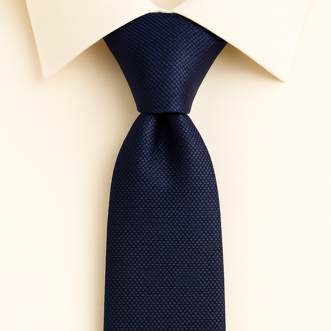 Axton London – Midnight Navy Textured Silk Tie Set | Luxury Men’s Accessories