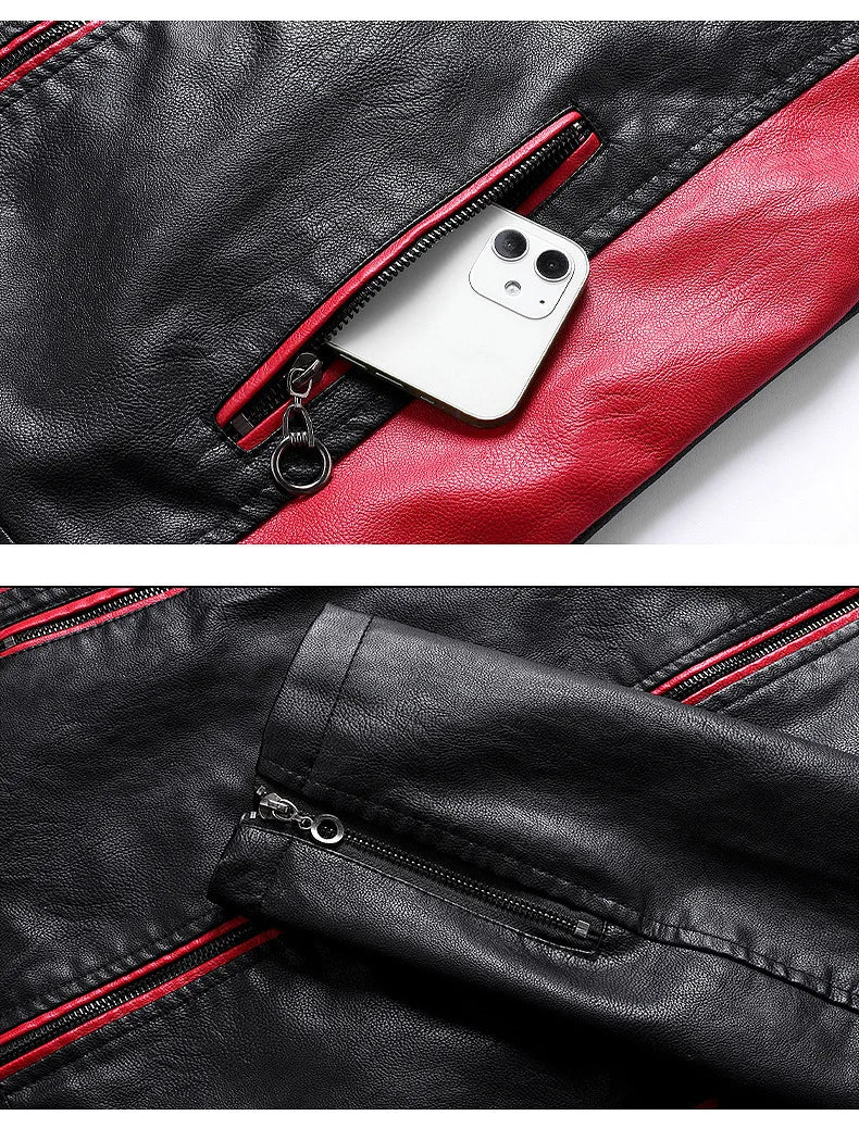 Axton Heritage Biker Jacket – Crimson Black