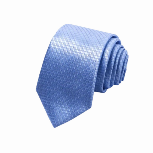 Axton London – Royal Blue Wave Pattern Silk Tie Set | Luxury Men’s Accessories