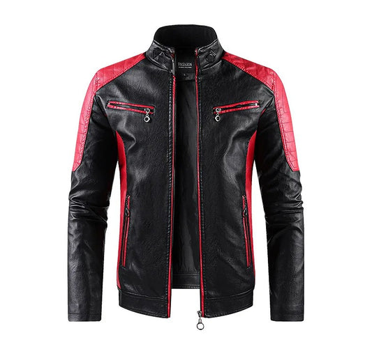 Axton Heritage Biker Jacket – Crimson Black