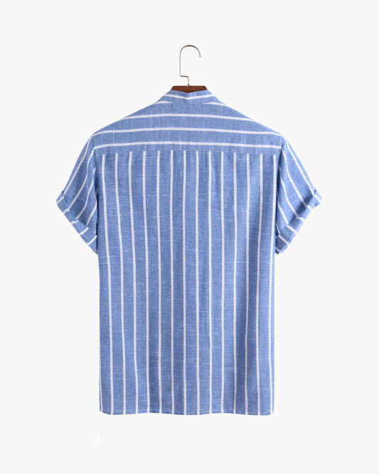 The Bayswater Striped Summer Shirt – Casual Short Sleeve Shirt | Axton London