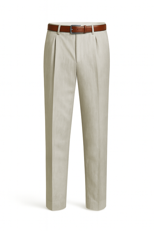 Axton London – Mayfair Gray Linen Trousers | Timeless Smart-Casual Elegance