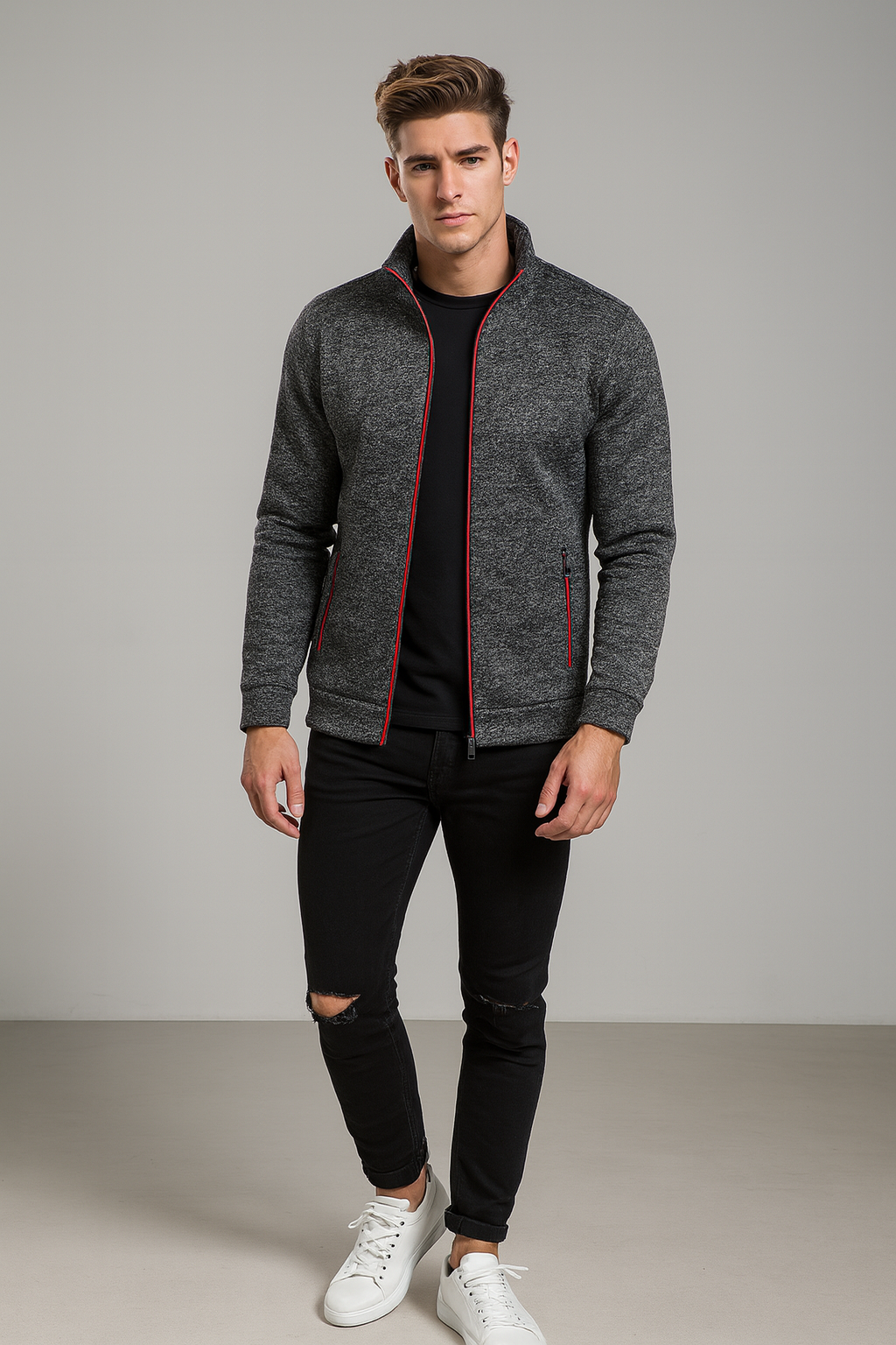 Axton Men’s Zipper Jacket – Casual Streetwear Edition