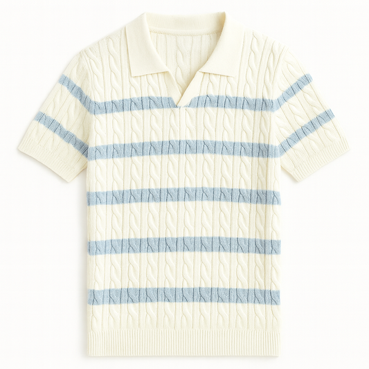 Axton Retro Stripe Tee — White Edition