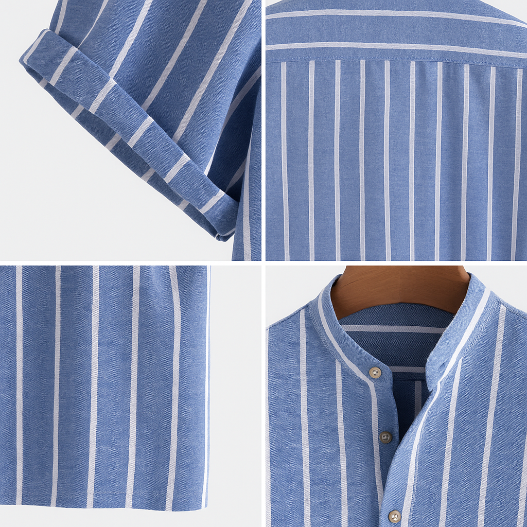 The Bayswater Striped Summer Shirt – Casual Short Sleeve Shirt | Axton London