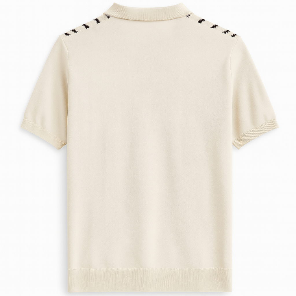 Axton London Camden Striped Polo – Light Luxury Knitwear