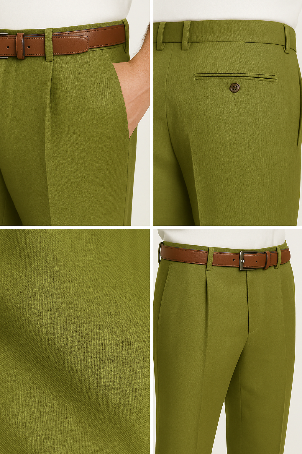 Axton London – Mayfair Khaki Linen Trousers | Timeless Smart-Casual Elegance