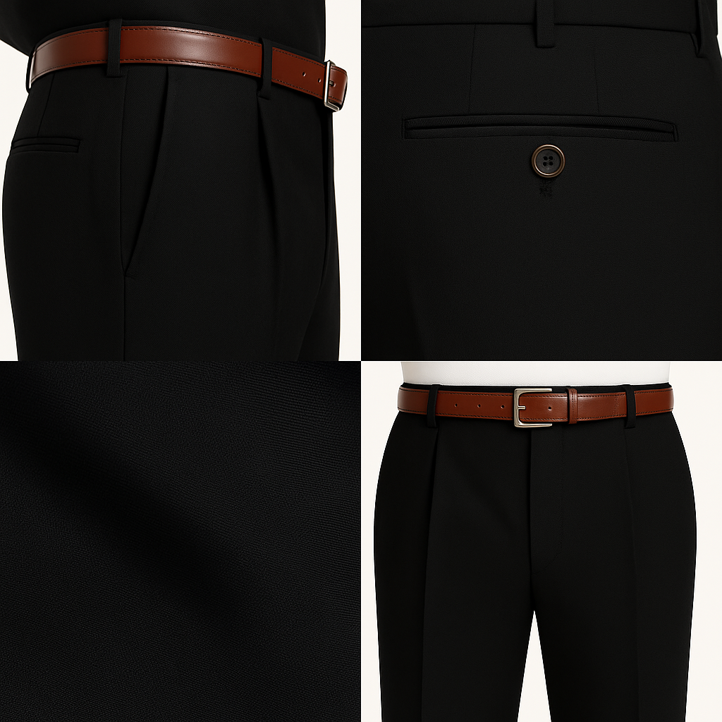 Axton London – Mayfair Black Linen Trousers | Timeless Smart-Casual Elegance