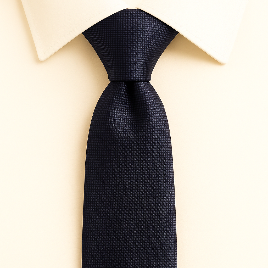 Axton London – Classic Black Textured Micro-Check Silk Tie Set | Timeless Men’s Accessories