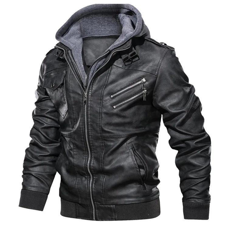 Axton Moto Leather Jacket – Night Black Edition
