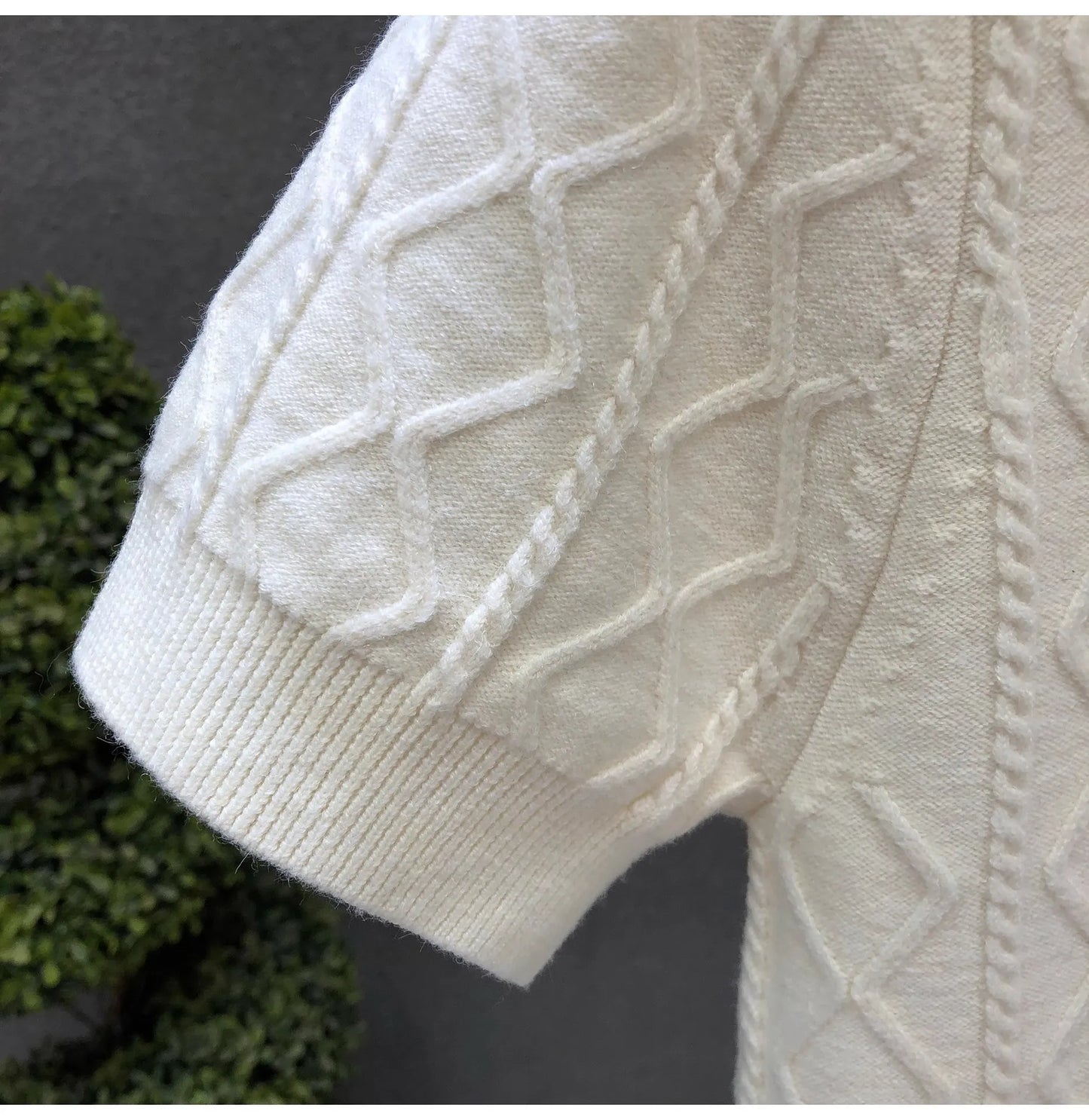 Axton Casual Knit Polo – Summer White Edition