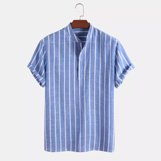 The Bayswater Striped Summer Shirt – Casual Short Sleeve Shirt | Axton London