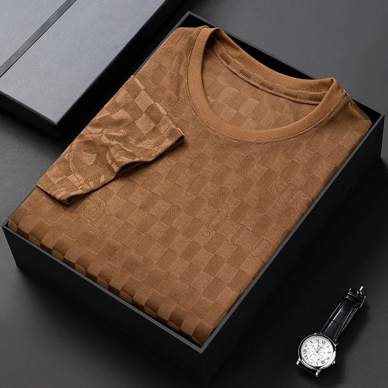 Axton Jacquard Tee — Khaki Edition