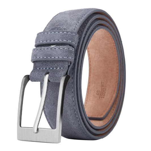 Axton London – Dark Grey Suede Leather Belt | Classic British Elegance