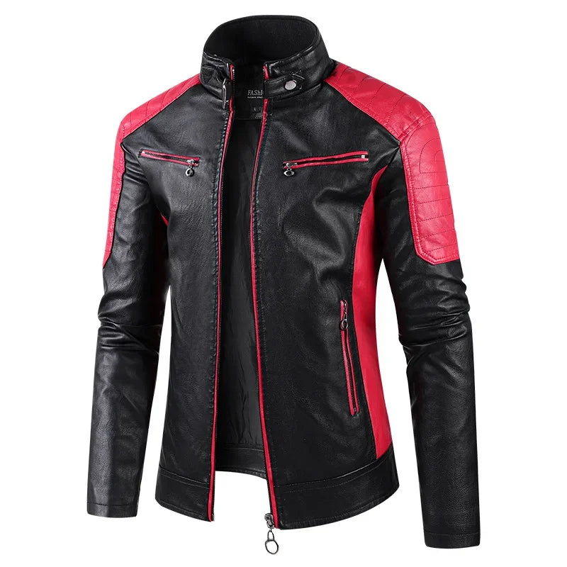 Axton Heritage Biker Jacket – Crimson Black